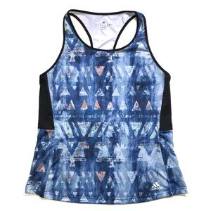 Adidas Climalite Tank Top Blue Geo Print Medium